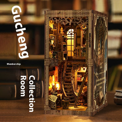Soporte Decorativo 3D para Libros - Diseño Cabaña DIY