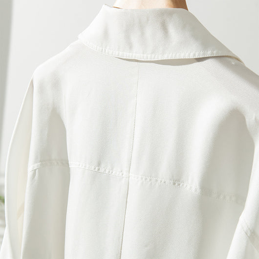 Gabardina Larga para Mujer con Cintura de Seda - Image 8