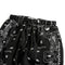 Pantalones Casuales Negros con Estampado de Flor de Anacardo y Bolsillos