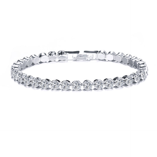 Pulsera de Diamantes en Fila Única con Cristal Romano - Image 2