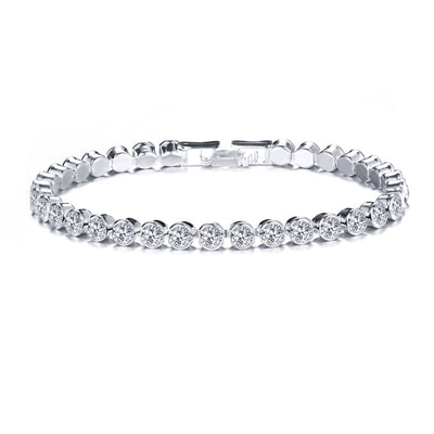 Pulsera de Diamantes en Fila Única con Cristal Romano - Image 2