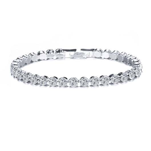 Pulsera de Diamantes en Fila Única con Cristal Romano - Image 2