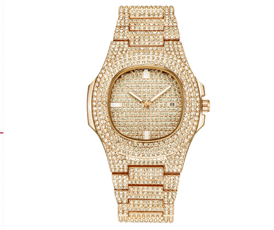 Reloj de Lujo para Hombre con Diamantes y Calendario - Cuarzo Premium - Image 2