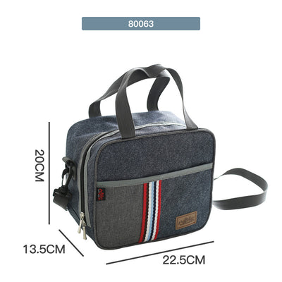 Bolsa Térmica Portátil Redonda para Almuerzo de Oficina - Image 12