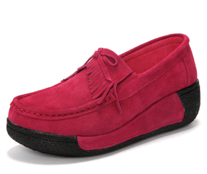 Zapatos Casuales de Cuero con Cordones y Suela Gruesa para Mujer - Image 28