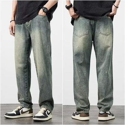 Pantalones Vaqueros Rotos Cintura Alta para Hombre Corte Recto - Image 2