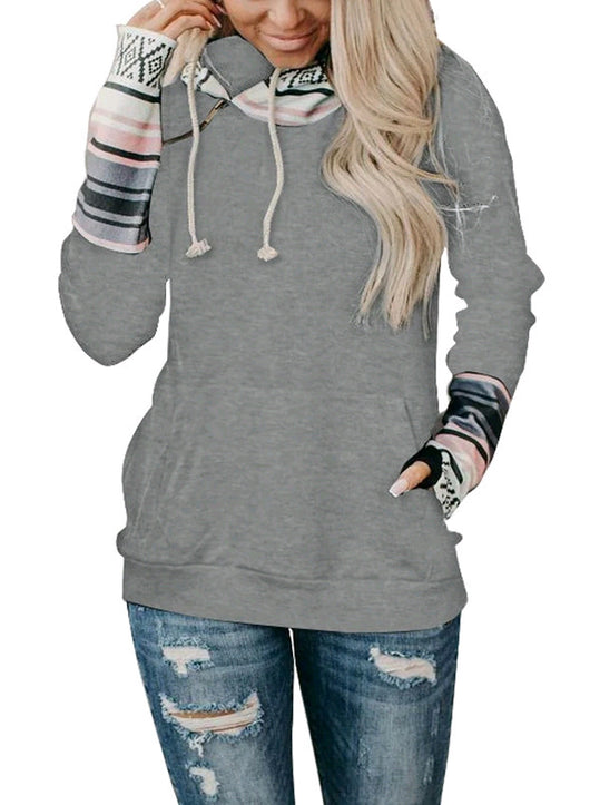 Sudadera con Capucha Color Block Estilo Urbano para Mujer - Image 10