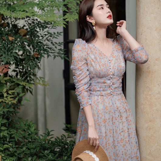 Vestido Tutú de Malla Floral Francés para Niña - Image 9