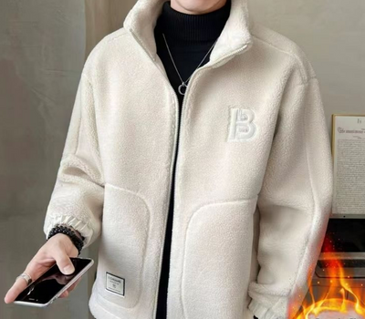 Abrigo de Lana de Cordero para Hombre - Otoño e Invierno - Image 13