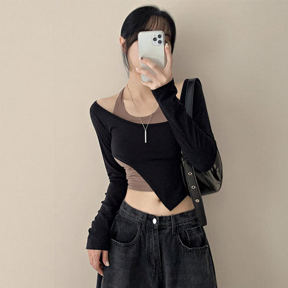 Conjunto de Dos Piezas Irregular Personalizado Estilo Hot Girl