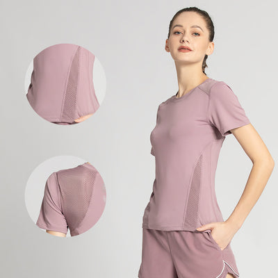 Playera de Yoga Transpirable de Secado Rápido para Fitness