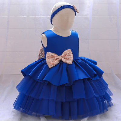 Vestido de Princesa para Niña de Un Año - Diseño Europeo Estampado Elegante - Image 33
