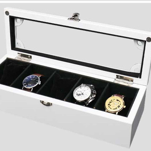 Estuche Exhibidor de Relojes Premium - Pack de 5 Cajas con Techo de Cristal - Image 8