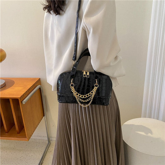 Bolso de Hombro con Patrón de Piedra y Cadena Personalizada - Image 13