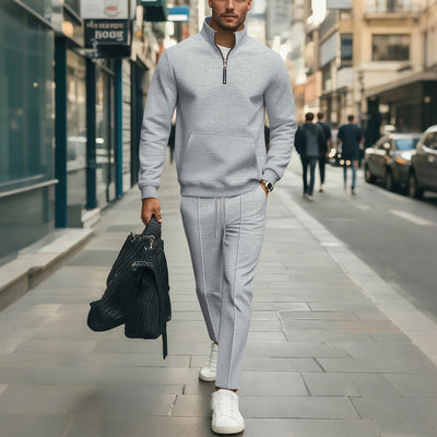 Conjunto Deportivo con Capucha y Cremallera: Sudadera y Pantalón Texturizado - Image 3