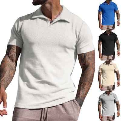 Polo Casual de Cuello V para Hombre - Colores Sólidos - Image 10