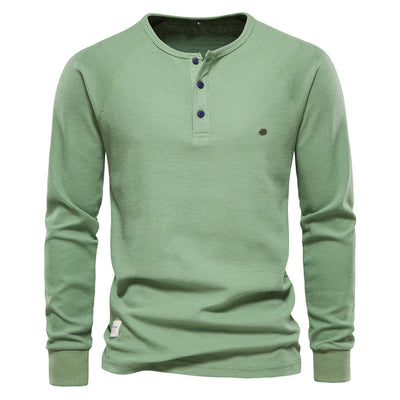 Henley Casual de Manga Larga para Hombre - Base Layer Versátil - Image 13