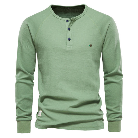 Henley Casual de Manga Larga para Hombre - Base Layer Versátil - Image 13