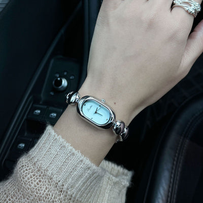 Reloj Pulsera Dorado Elegante Oval para Mujer - Image 10