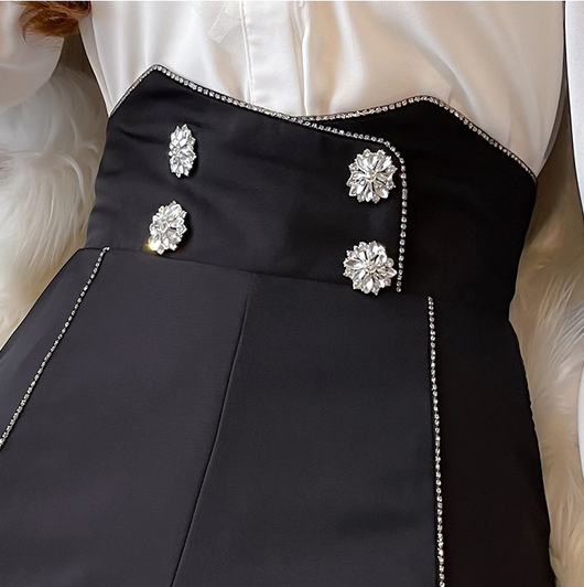Conjunto Elegante: Blusa Chiffon Temperamento + Pantalón Palazzo Detalles Metalizados - Image 9