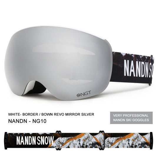 Gafas de Esquí Esféricas Doble Lente Anti-Empañamiento con Magnético para Hombre y Mujer - Image 2