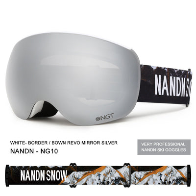 Gafas de Esquí Esféricas Doble Lente Anti-Empañamiento con Magnético para Hombre y Mujer - Image 2