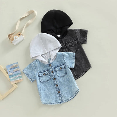 Camisa Denim con Capucha para Niño - Image 4