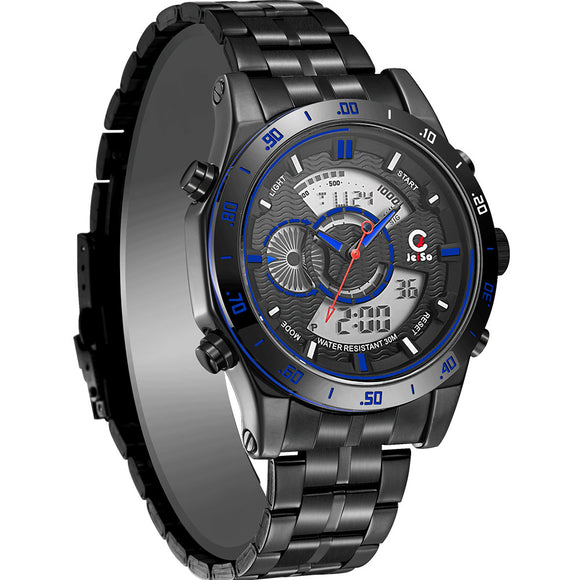 Reloj de Cuarzo con Doble Pantalla LCD