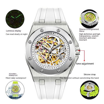 Reloj Mecánico Automático Impermeable con Esfera Luminosa - Image 4