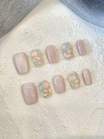 Uñas Postizas Cuadradas Removibles para Embarazadas y Estudiantes - Image 3