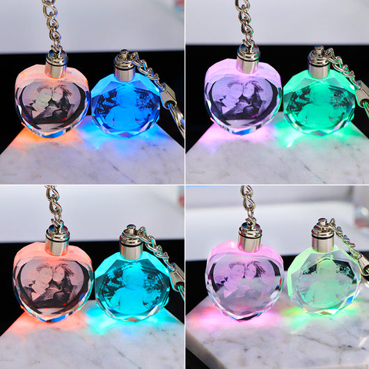 Llavero de Cristal Personalizado con Foto y Luz LED - Regalo Familiar - Image 7