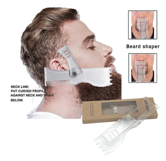 Peine Plantilla para Dar Forma a la Barba con Peines Giratorios Integrados