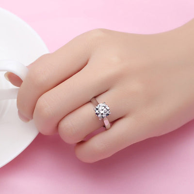 Anillo de Plata Esterlina con Diamante para Mujer - Image 4