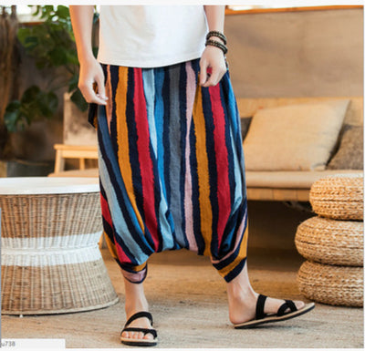 Pantalones Cortos Nepaleses a Rayas - Image 2