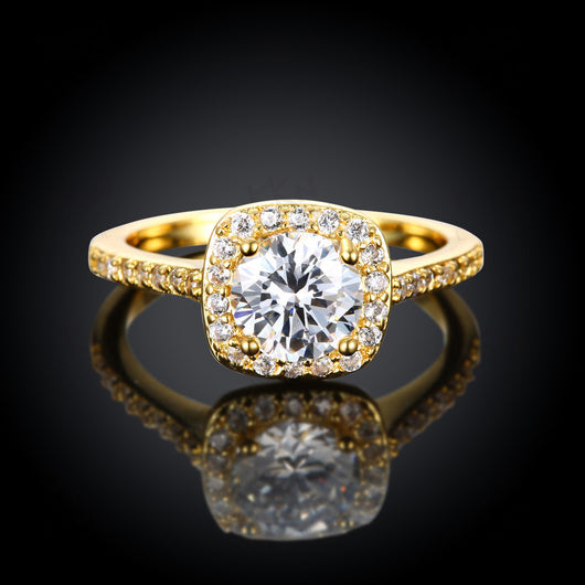 Anillo Oro Rosado Mujer con Circonia y Diamante - Diseño Europeo Moderno - Image 6