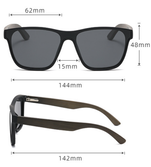 Gafas de Sol Unisex Bambú con Cristales Polarizados y Diseño Minimalista - Image 9