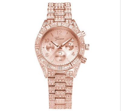 Reloj de Cuarzo Cristal para Mujer - Acero Inoxidable Lujo Geneva Sport - Image 7