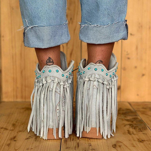 Botas Cortas de Moda con Borlas - Image 3