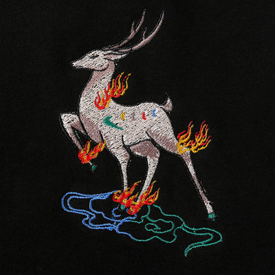 Suéter de Algodón con Bordado de Venado - Cuello Redondo - Image 4