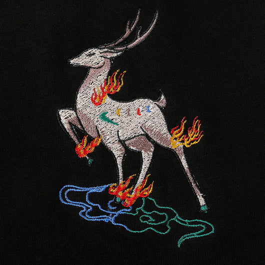 Suéter de Algodón con Bordado de Venado - Cuello Redondo - Image 4