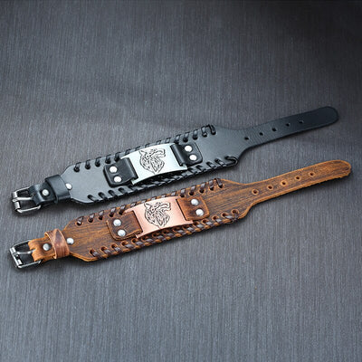 Pulsera de Cuero Ancha para Hombre - Image 2