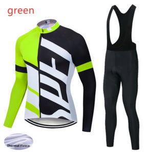 Jersey de Ciclismo Térmico con Mangas Largas de Terciopelo