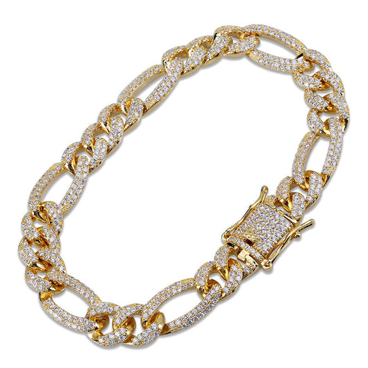 Pulsera Hip-Hop Candado Dorado con Baño de Oro - Image 12