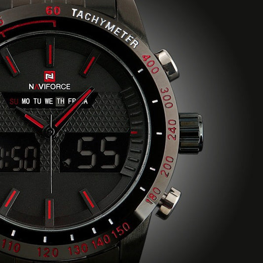 Reloj Deportivo Sumergible para Hombre con Banda de Acero - Image 2