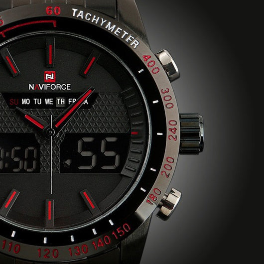 Reloj Deportivo Sumergible para Hombre con Banda de Acero - Image 2
