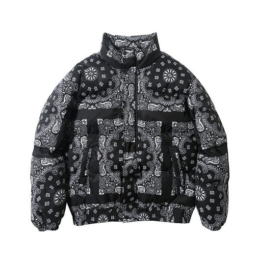 Abrigo Retro Estampado Cashew para Hombre - Algodón Acolchado - Image 2