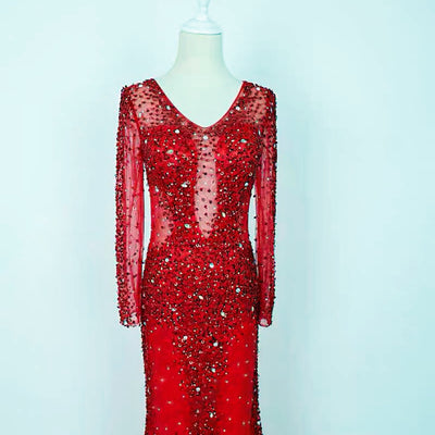 Vestido de Noche Elegante con Cola de Pez - Image 4