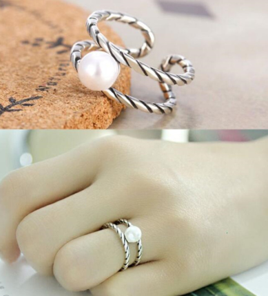Anillo de Perla Retorcida