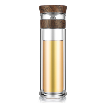 Botella Térmica de Vidrio Borosilicato 400ml con Infusor para Té y Agua - Image 5