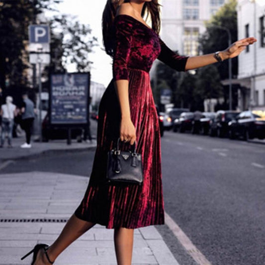 Vestido Largo Elegante con Hombros Descubiertos - Image 2